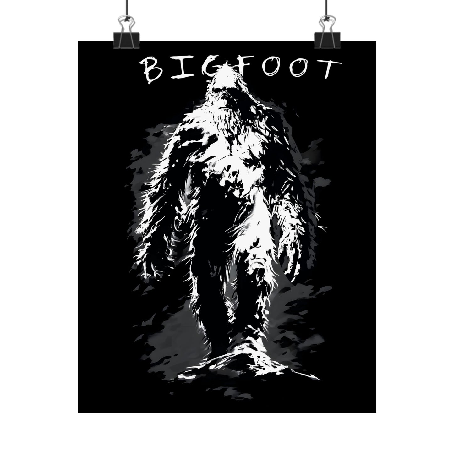 Bigfoot Matte Vertical Posters | Unique Wall Art, Home Decor, Gifts for Nature Lovers, Adventure Decor, Cryptid Enthusiasts