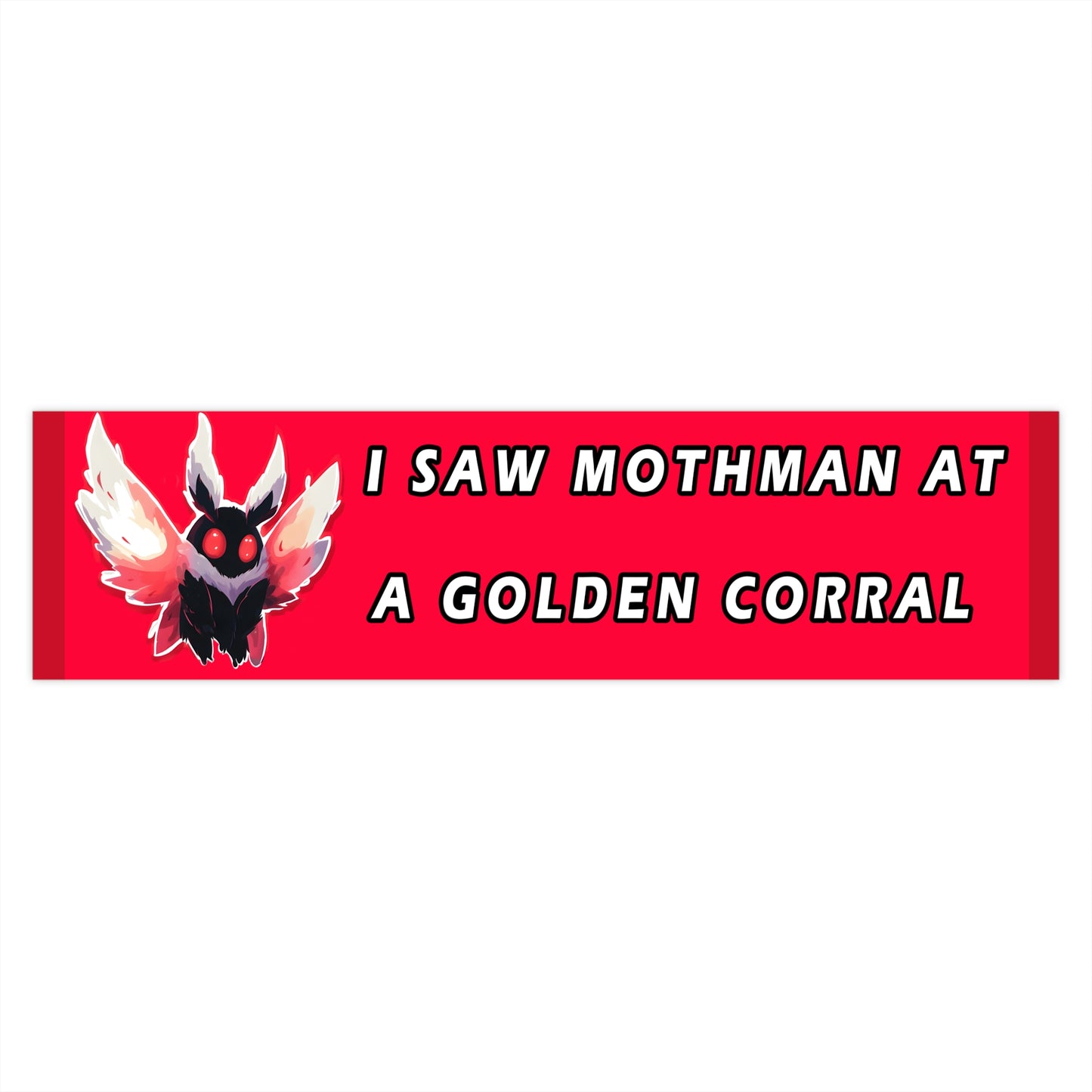 Mothman Bumper Sticker, Funny Car Decal, Unique Gift for Paranormal Fans, Funny Travel Souvenir, Quirky Vehicle Decoration