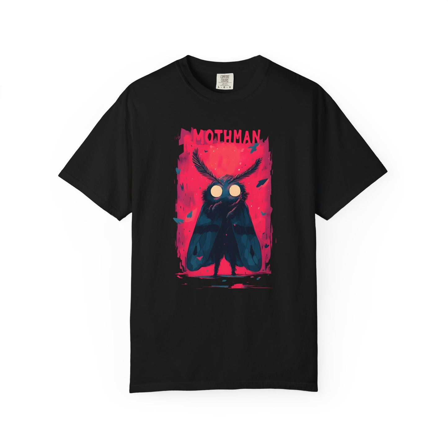 Mothman Graphic Tee, Unisex T-shirt, Paranormal Fashion, Unique Gift for Halloween, Casual Wear, Mothman Lover Merch