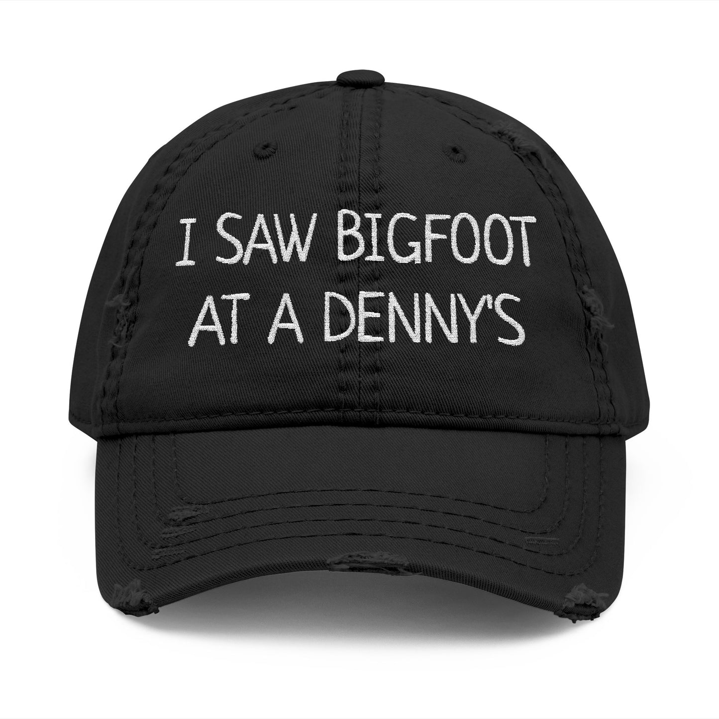 Funny Bigfoot Dad Hat, Distressed Baseball Cap, Embroidered Hat for Hunters, Nature Lovers, Gift for Dads, Outdoor Adventures