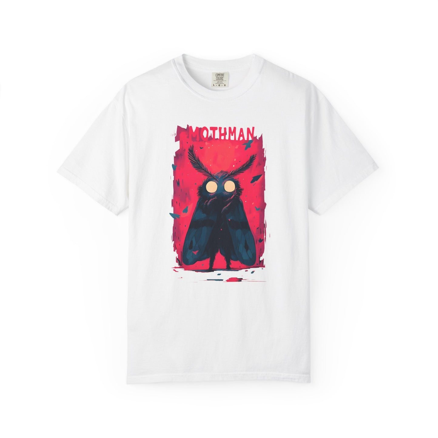 Mothman Graphic Tee, Unisex T-shirt, Paranormal Fashion, Unique Gift for Halloween, Casual Wear, Mothman Lover Merch