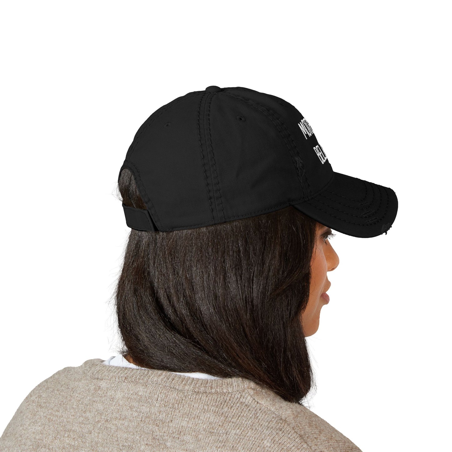 Mothman Believer Hat Black Distressed Hat for Cryptid Lovers Paranormal Fans Unisex Adjustable Gift Weirdcore UFO Urban Legend Style