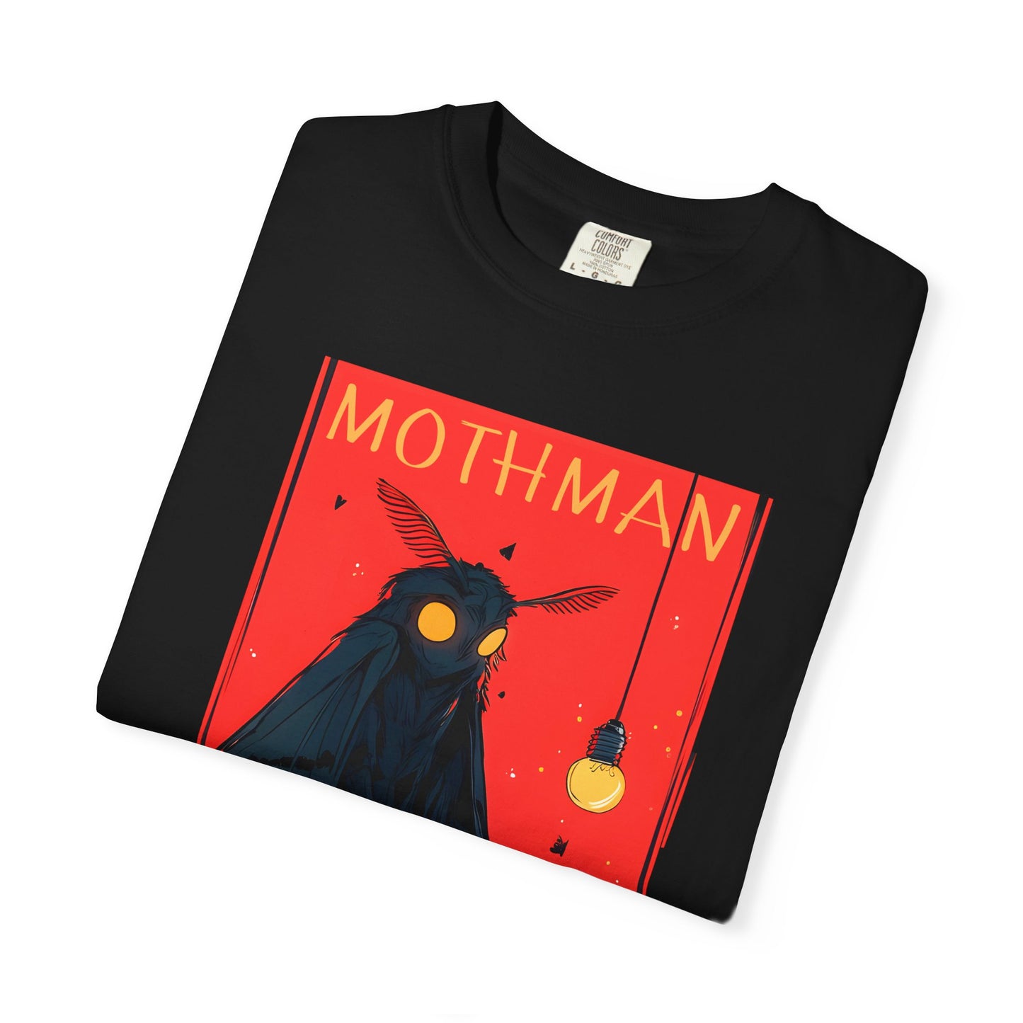 Mothman Graphic T-Shirt, Unisex Tee, Vintage Style, Gift for Mothman Fans, Unique Gift for Halloween, Cryptid