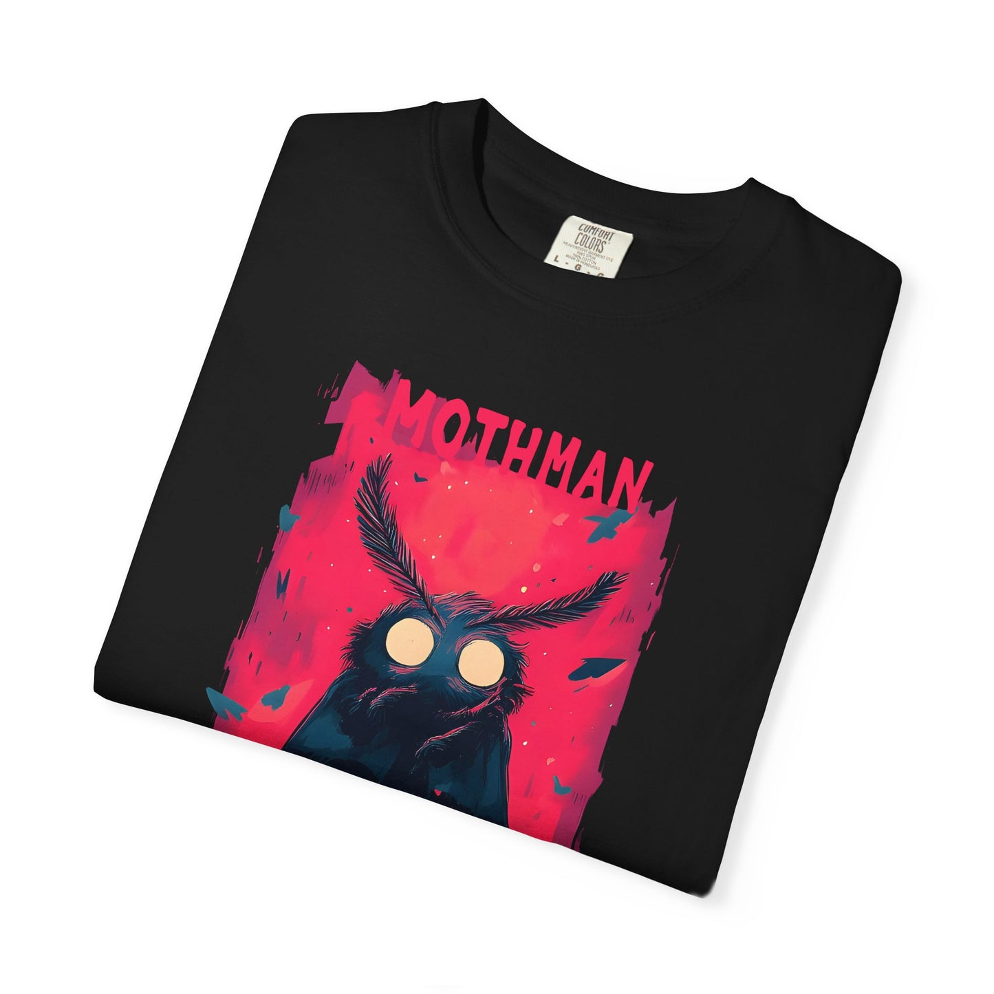 Mothman Graphic Tee, Unisex T-shirt, Paranormal Fashion, Unique Gift for Halloween, Casual Wear, Mothman Lover Merch